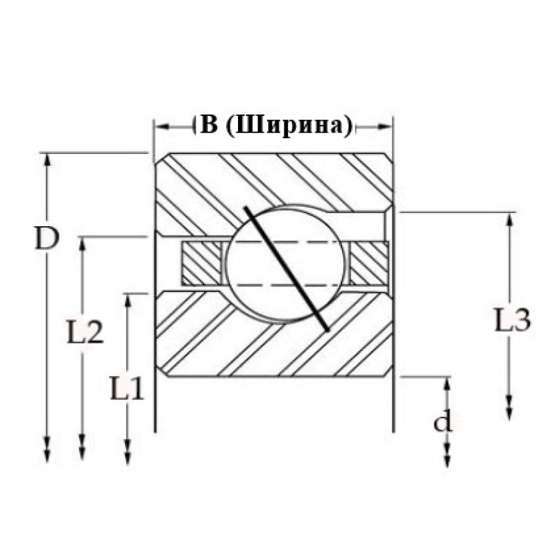 Подшипник KF045AR0 (размер 114,3*152,4*19,05) шариковый радиально-упорный