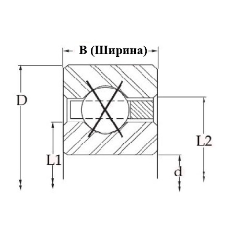 Подшипник KA080XP0 (размер 203,2*215,9*6,35) шариковый с четырехточечным контактом