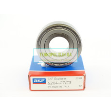 6204 2Z C3 SKF Кульковий однорядний радіальний підшипник