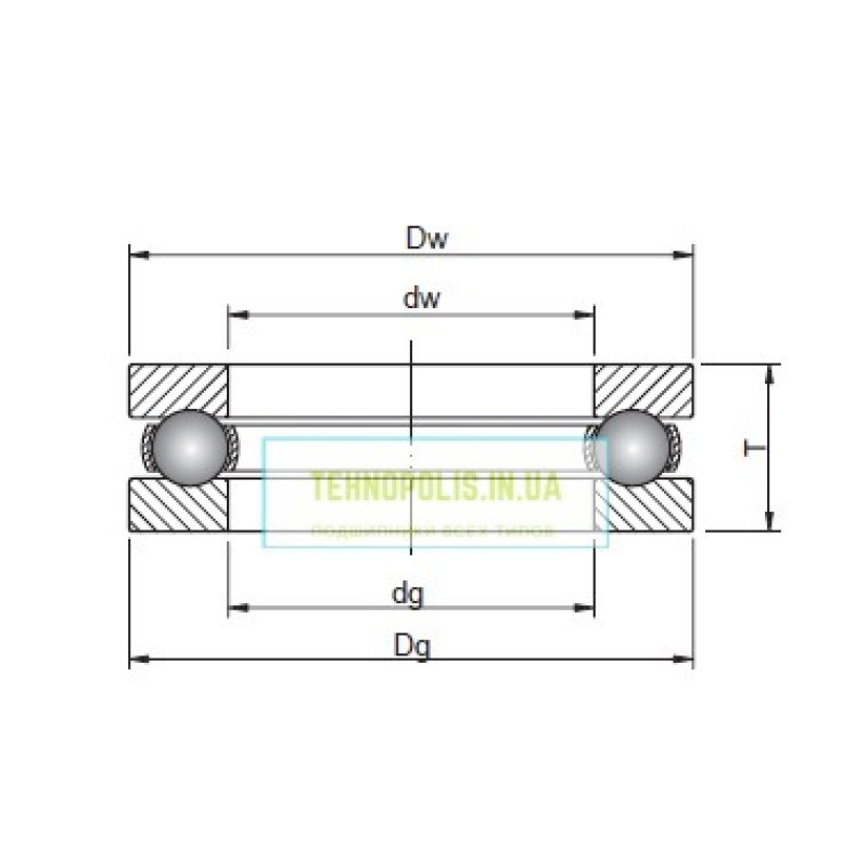51207 (8207) CT Шариковый однорядный упорный подшипник