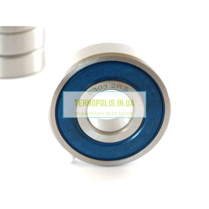 6303 2RS (180303) Китай  Шариковый однорядный радиальный подшипник