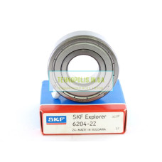 6204 2Z SKF Кульковий однорядний радіальний підшипник