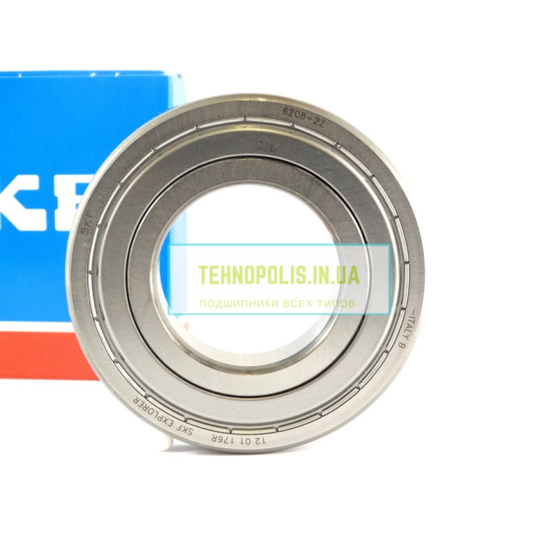 6208 2Z SKF Кульковий однорядний радіальний підшипник