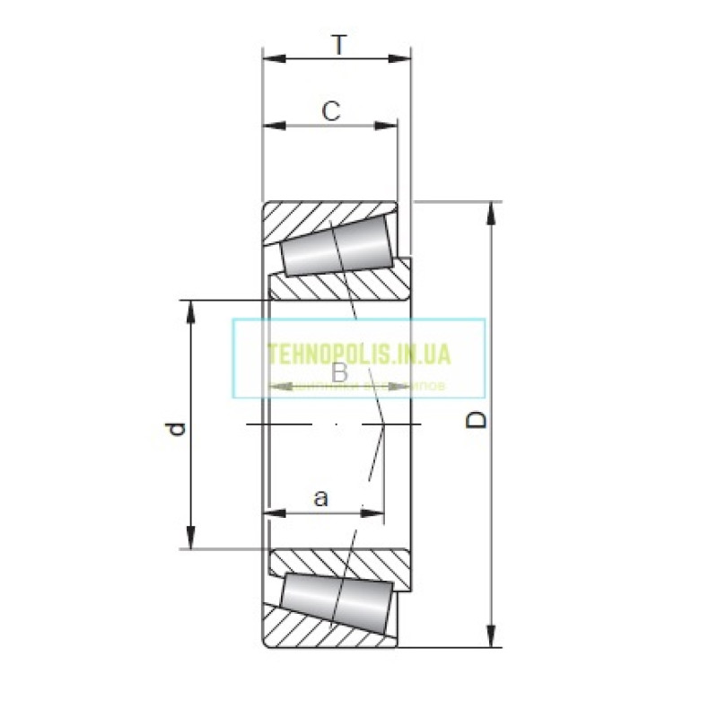 7506 (32206) SKF-UA роликовый конический радиально-упорный подшипник