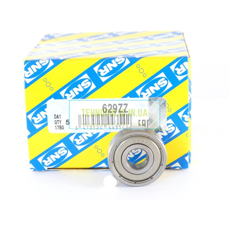 629 ZZ (80029) SNR Кульковий однорядний радіальний підшипник