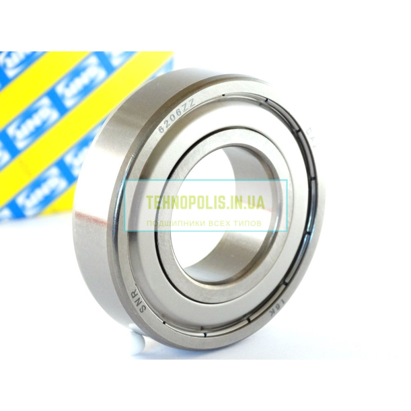 6206 ZZ SNR Шариковый однорядный радиальный подшипник