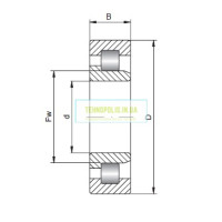 42306 (NJ306) 4 ГПЗ роликовий радіальний однорядний підшипник