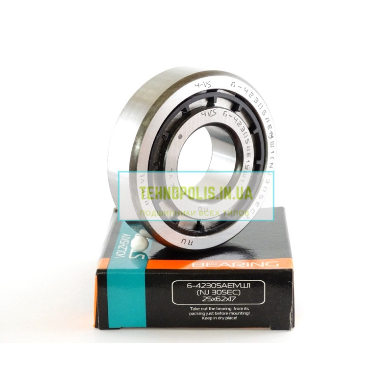 42305 E (NJ305) VPZ Волжск роликовий радіальний однорядний підшипник