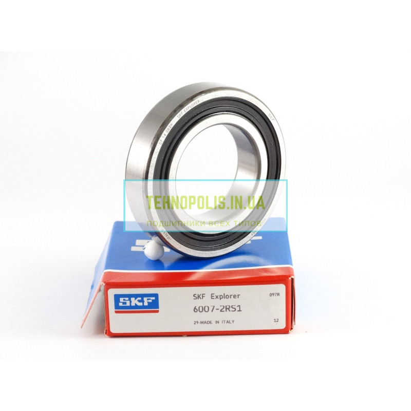 6007 2RS1 SKF Кульковий однорядний радіальний підшипник
