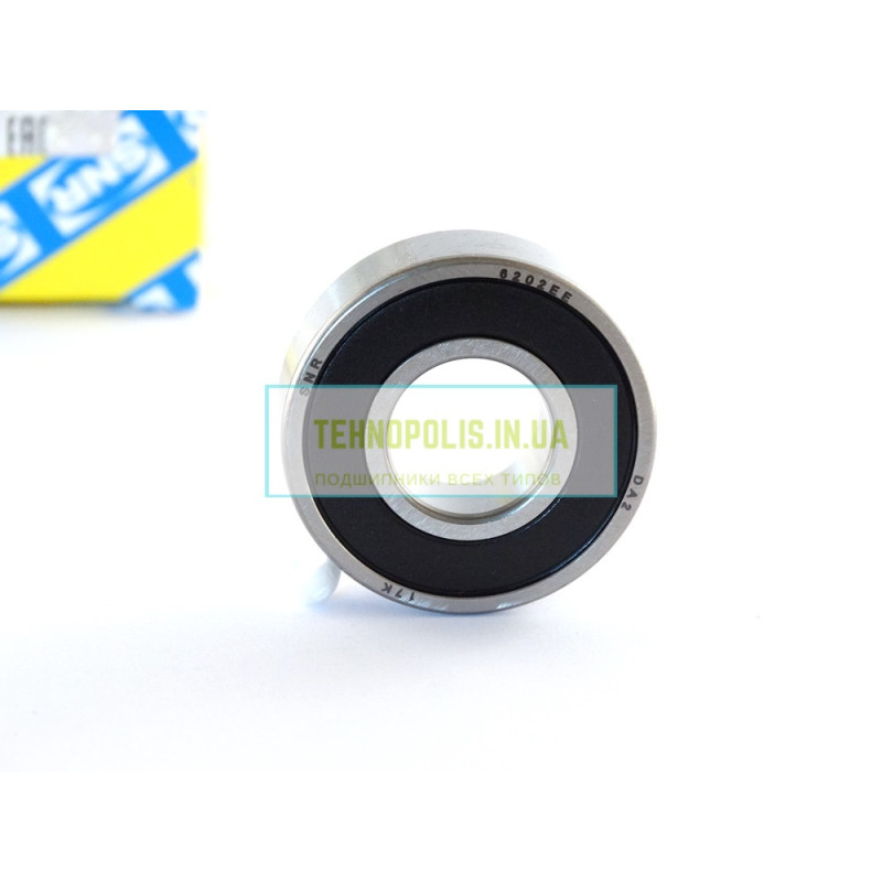 6202 EE (180202) SNR Кульковий однорядний радіальний підшипник