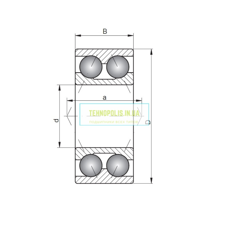 3086313 EPK Шариковый двухрядный радиально-упорный подшипник