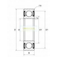 6317 2ZR C3 (80317) KINEX Шариковый однорядный радиальный подшипник