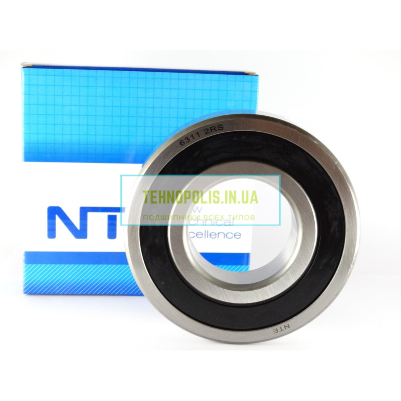 6311 2RS (180311) NTE Кульковий однорядний радіальний підшипник