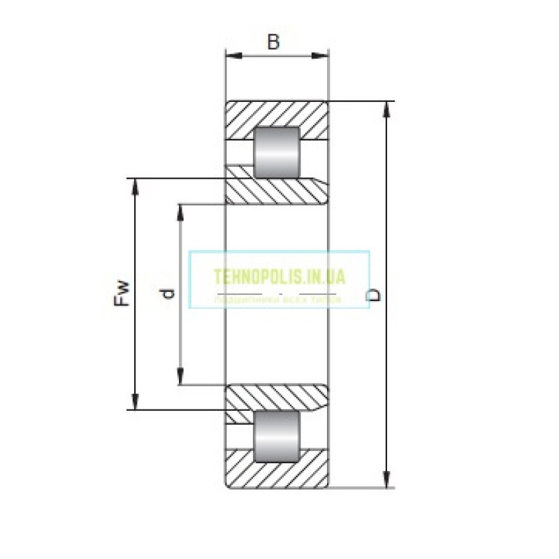 42205 E (NJ205) VPZ Волжск роликовый радиальный однорядный подшипник