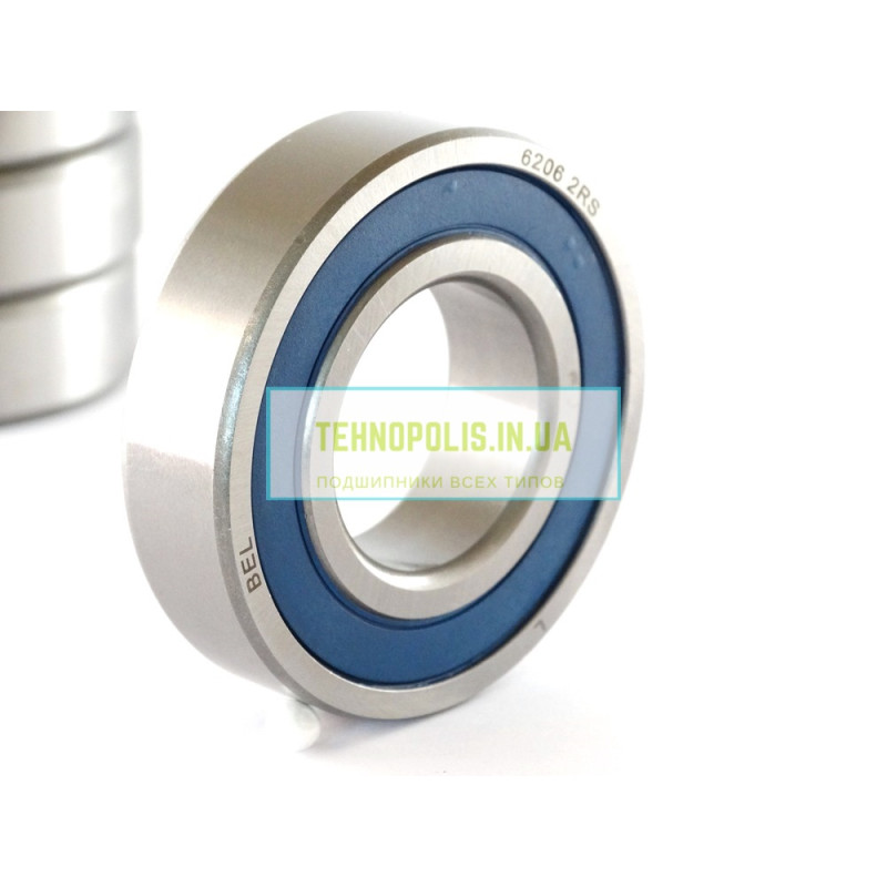 6206 2RS (180206)  Кульковий однорядний радіальний підшипник