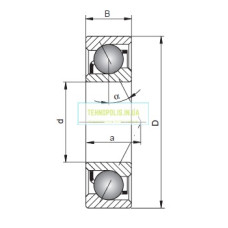 7312B (6-66312Л) CX Кульковий однорядний радіально-упорний підшипник