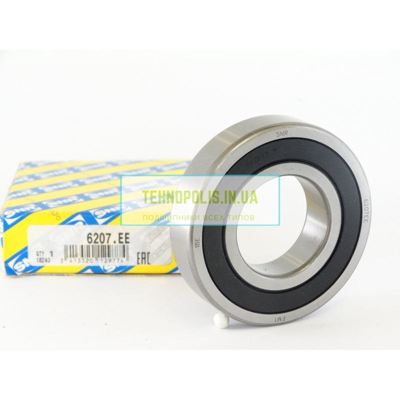 6207 ЕЕ (180207) SNR Кульковий однорядний радіальний підшипник