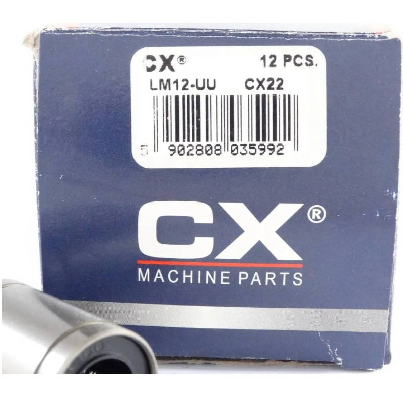 Подшипник LM 12 UU линейный, закрытый, CX Польша