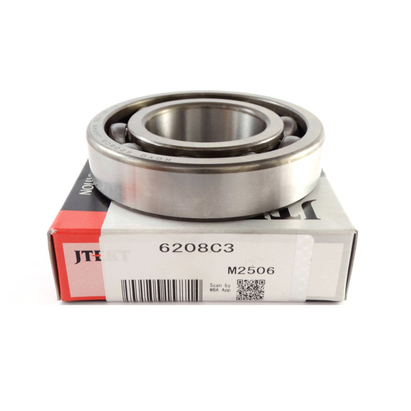 6208 C3 Koyo, открытый шариковый подшипник с тепловым зазором.