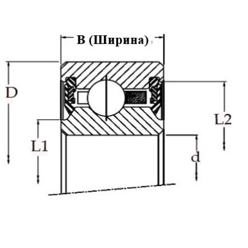 Подшипник JA020CP0 (размер 50,8*63,5*6,35) шариковый радиальный