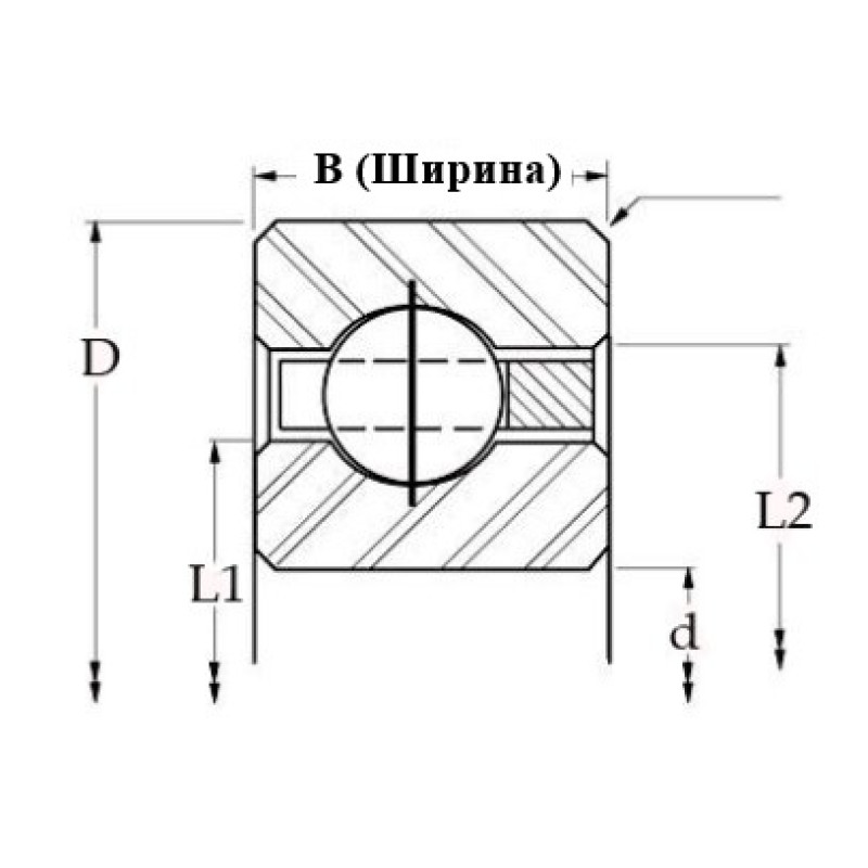 Подшипник KB035CP0 (размер 88,9*104,775*7,938) шариковый радиальный